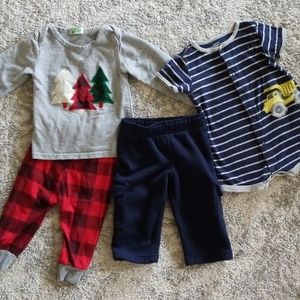 ⚘4 for $24⚘12 month 4 piece lot, buffalo plaid